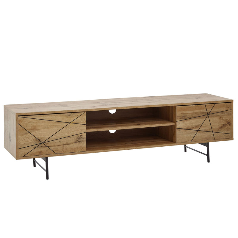 Lowboard Eiche-Dekor 160x45x40cm TV-Kommode 2 Türen Modern