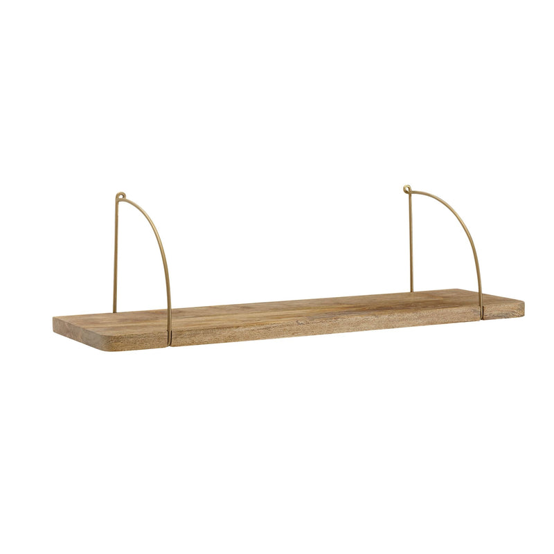 Wandregal 80x25x22cm Mango Massivholz Metall Industrial Design
