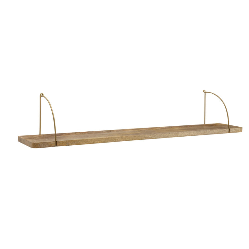 Wandregal 100x25x22cm Mango Massivholz Metall Industrial Design