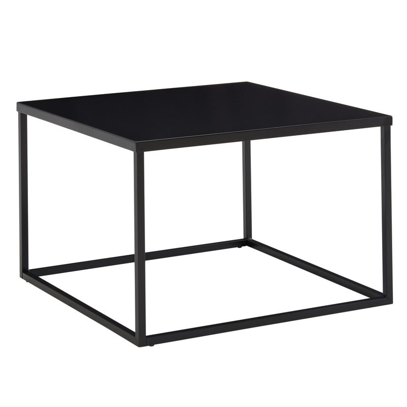 Couchtisch 60x60x40cm Metall Schwarz Industrial Wohnzimmertisch Quadratisch