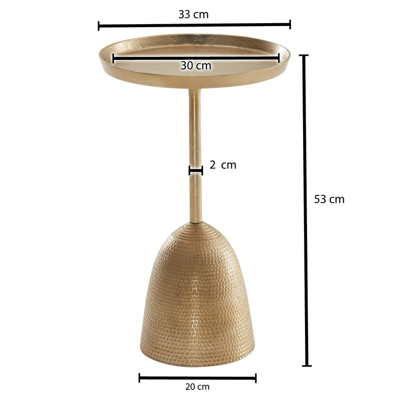Beistelltisch Gold Aluminium 33x33x53cm Rund Modern Wohnzimmer