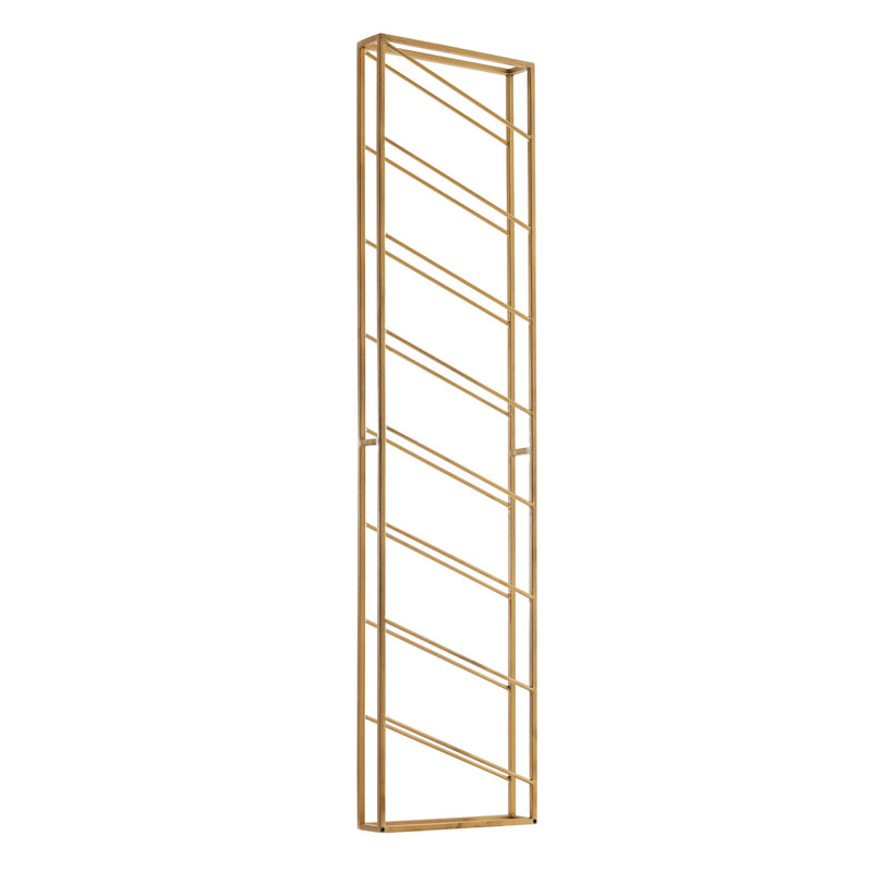 Weinregal Wand Metall Gold 36x150x8cm für 8 Flaschen Hängend