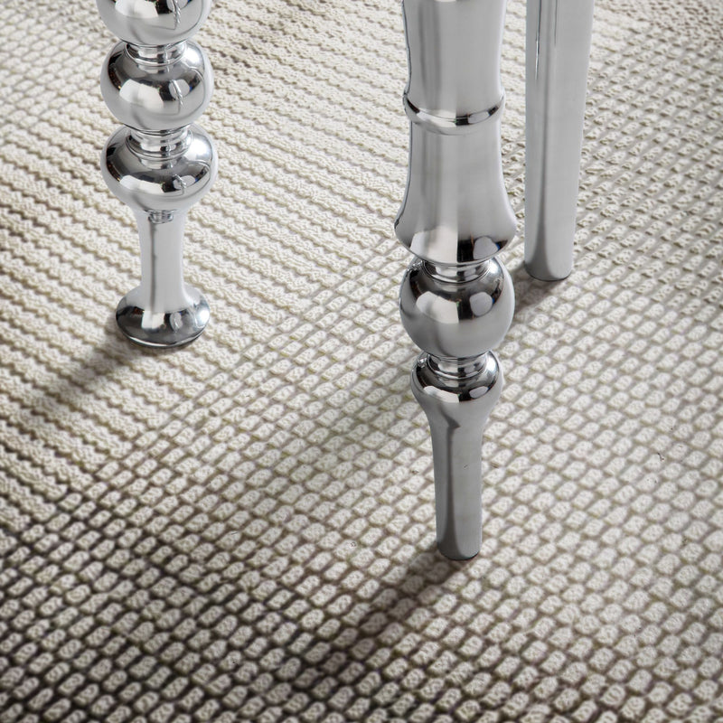 Beistelltisch Aluminium 44x44x63cm Dreibein Rund Silber Modern