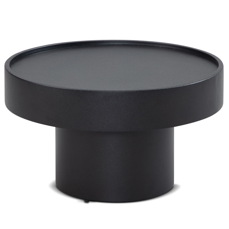 Couchtisch Rund Metall Schwarz 60x60x36cm Modern Wohnzimmer Design
