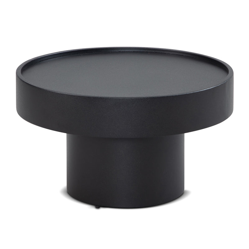Couchtisch Rund Metall Schwarz 60x60x36cm Modern Wohnzimmer Design