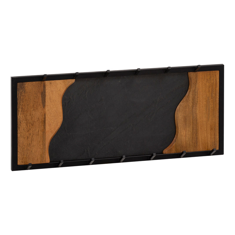 Wandgarderobe Mango Massivholz Steinoptik 80x36x6cm Metallrahmen