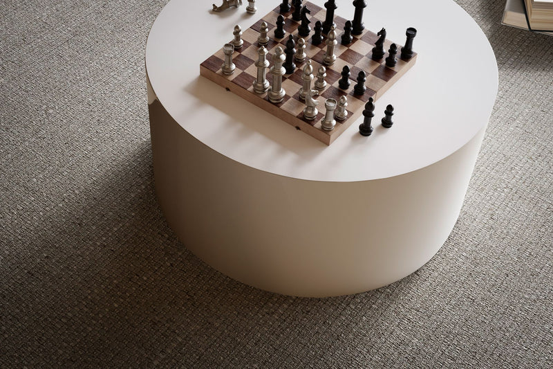 Couchtisch Monobloc 60x60x30cm Weiß Hochglanz Rund Modern Design