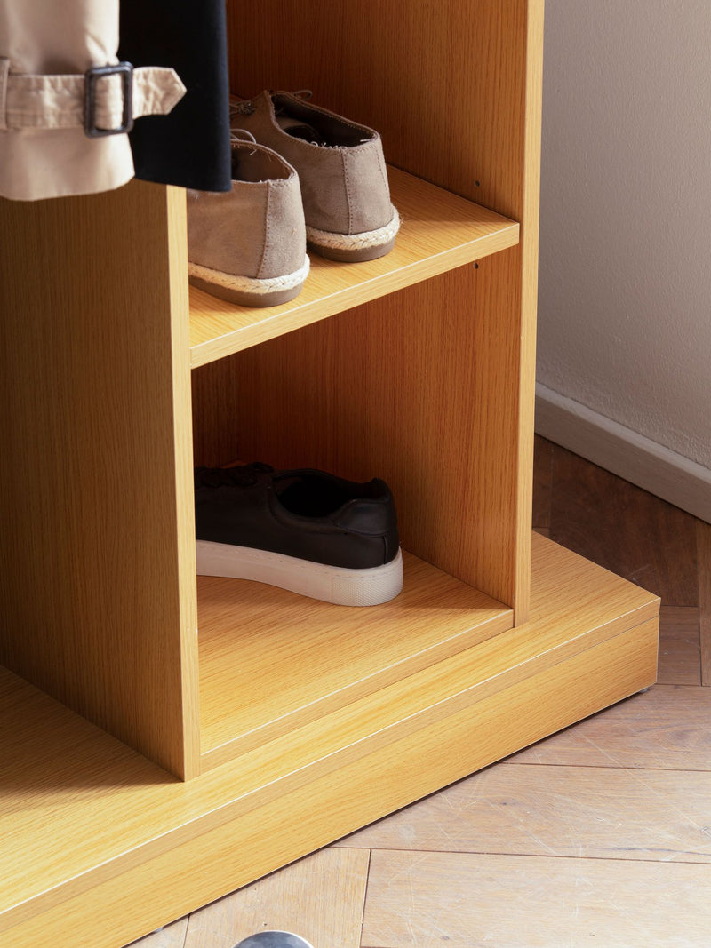 Garderobe Eiche-Dekor 145x136x40cm Flur Modern mit Kommode & Regal