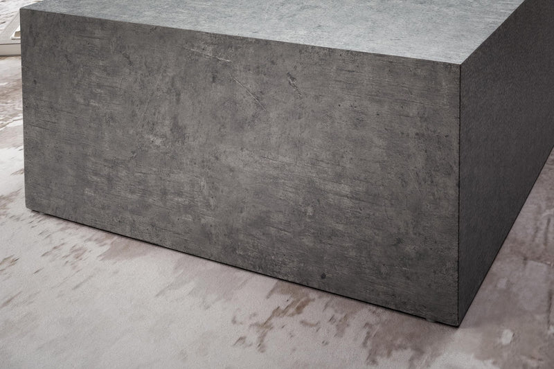 Couchtisch Monobloc 60x60x30cm Beton-Optik Grau quadratisch Cube