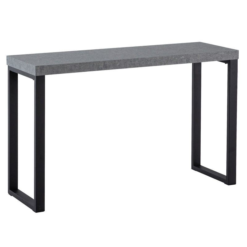Konsolentisch Beton-Optik Schwarz 120x40x76cm Metallbeine Flur