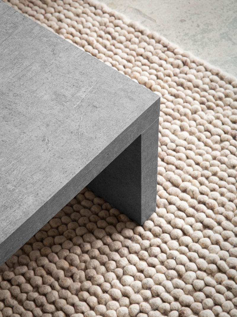 Couchtisch 110x55x35cm Beton-Optik Grau Rechteckig Design Wohnzimmertisch