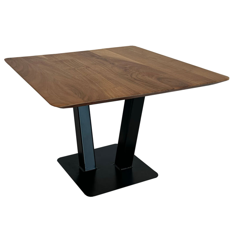 Couchtisch 60x60x40cm Akazie Massivholz Metall Industrial Design