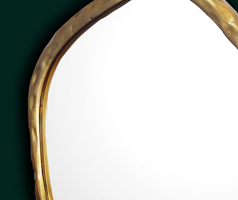 Wandspiegel Asymmetrisch 60x60cm Gold Aluminium Rahmen Modern
