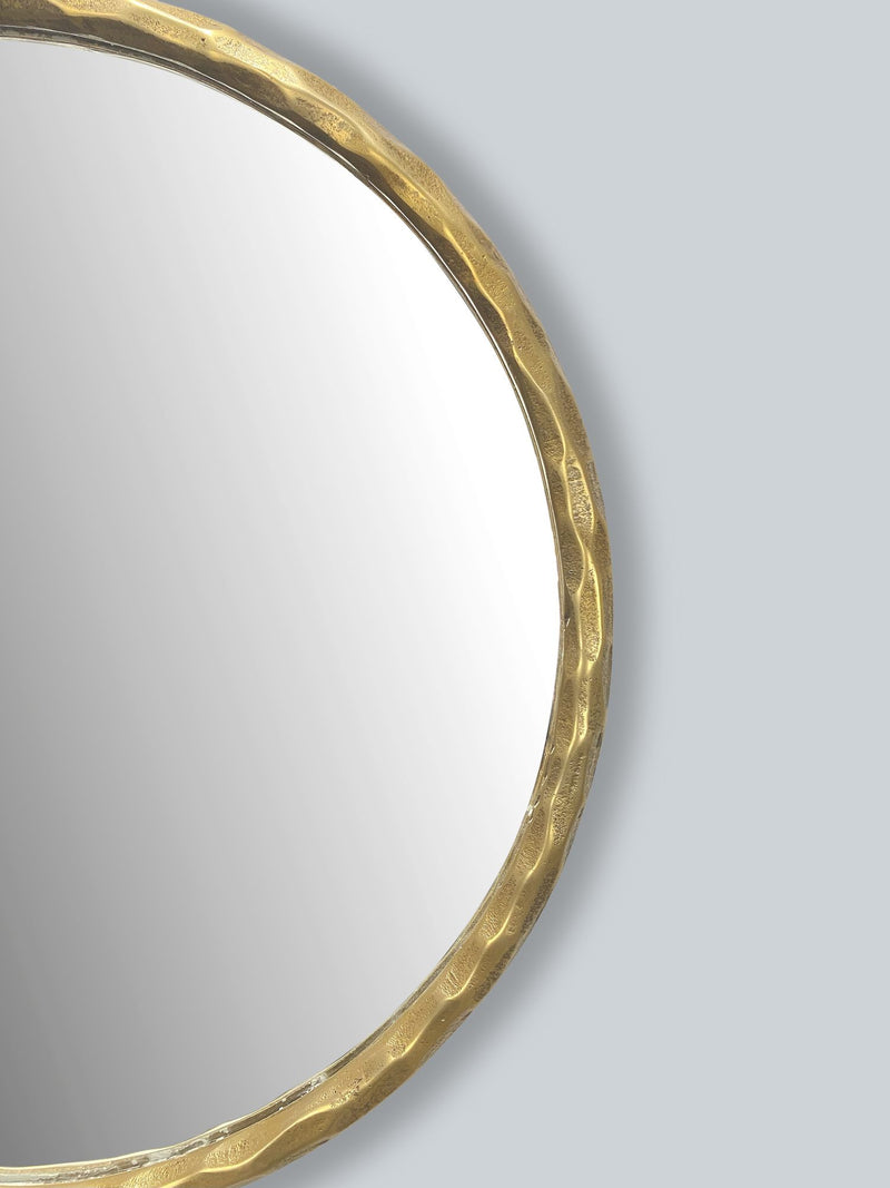 Wandspiegel Rund 60cm Metallrahmen Gold Modern Flur Garderobe