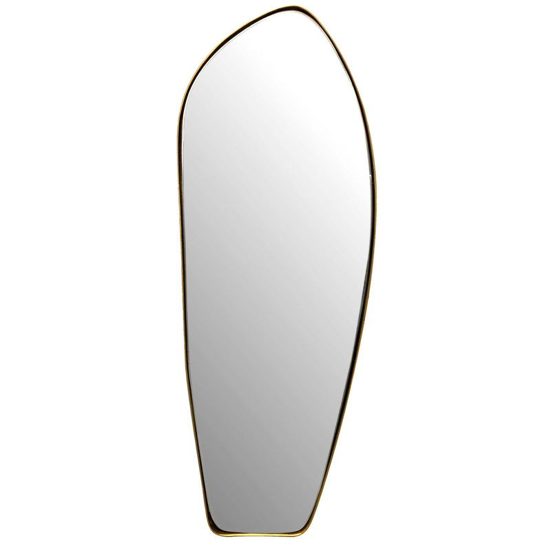 Wandspiegel Asymmetrisch 33x90cm Metall Gold Modern Flurspiegel