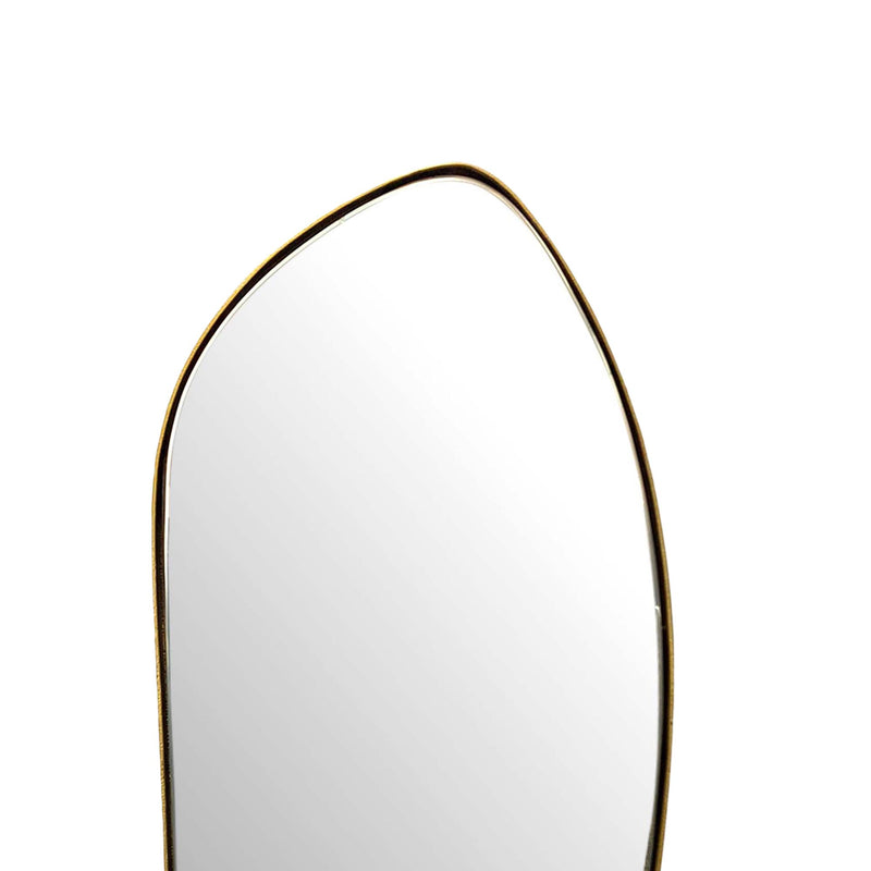 Wandspiegel Asymmetrisch 33x90cm Metall Gold Modern Flurspiegel