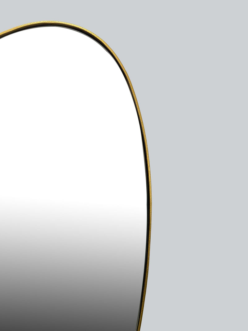 Wandspiegel Asymmetrisch 46x70cm Metall Gold Modern Flurspiegel