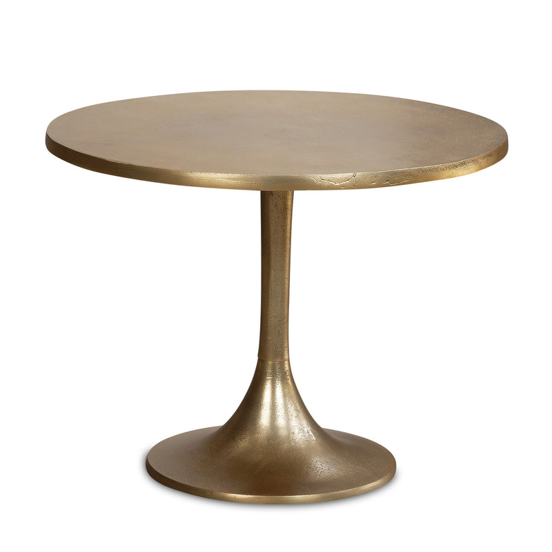 Couchtisch Metall Gold 60x60x46,5cm Rund Aluminium Modern Wohnzimmer