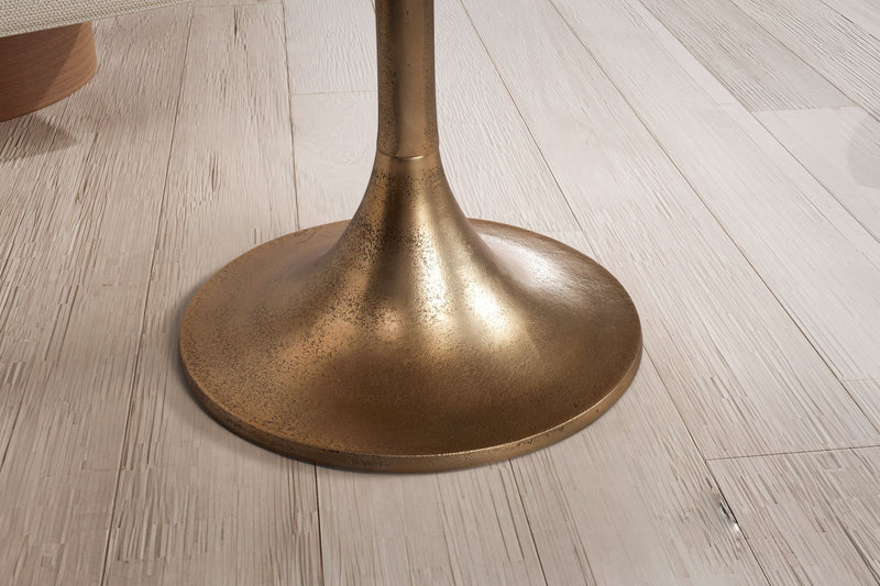 Couchtisch Metall Gold 60x60x46,5cm Rund Aluminium Modern Wohnzimmer