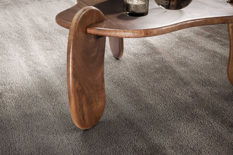 Couchtisch Mango Massivholz Walnussfarben 78x78x39,5cm Modern Design