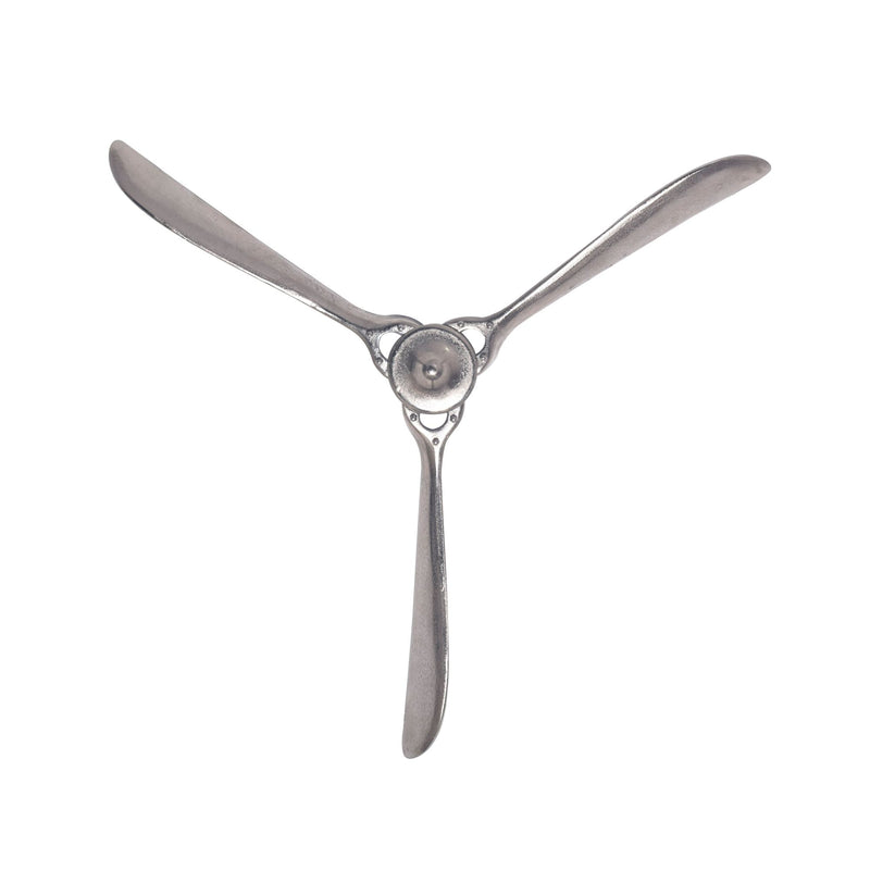 Wandpropeller Deko 85x85cm Silber Metall Flugzeug Aluminium Modern