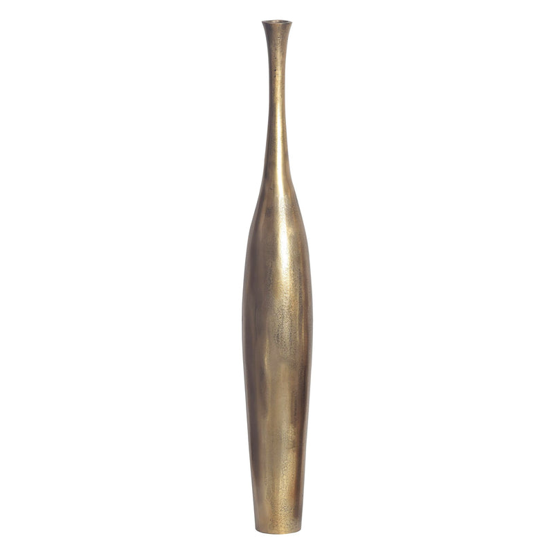 Vase BOTTLE L 100cm Aluminium Gold Blumenvase Modern Groß Handgefertigt