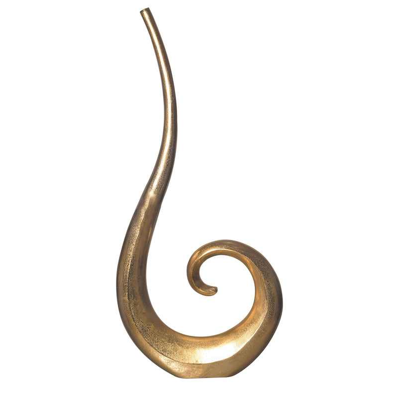 Vase 100cm Aluminium Gold Spirale Blumenvase Modern Groß Handgefertigt