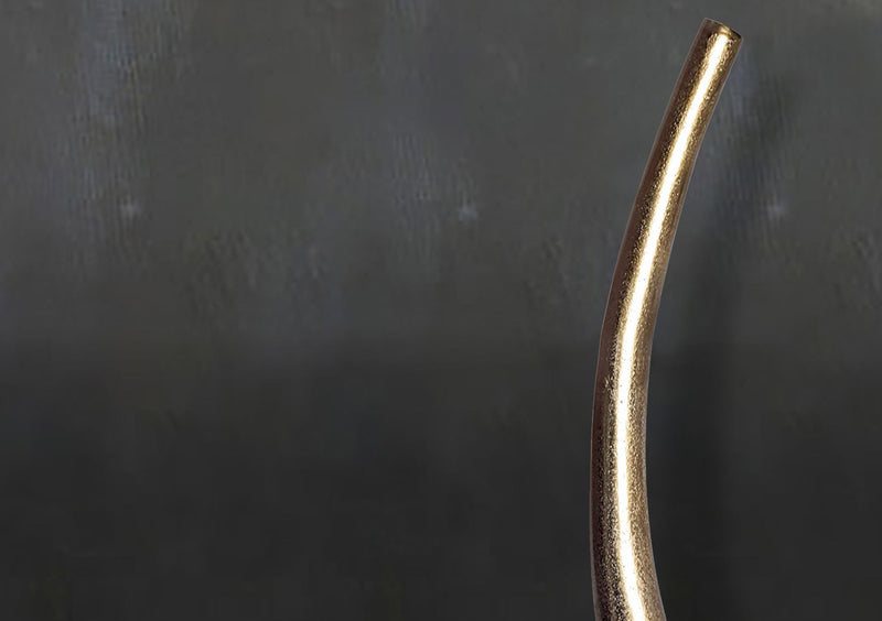 Vase 100cm Aluminium Gold Spirale Blumenvase Modern Groß Handgefertigt
