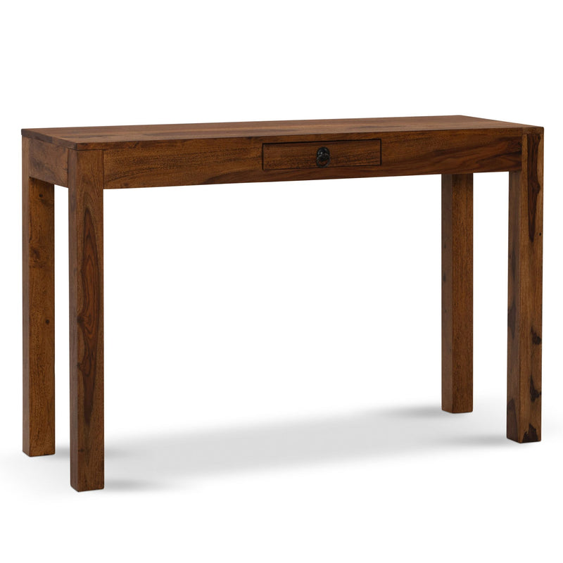 Schreibtisch Sheesham Massivholz 118x40x76cm mit Schublade Homeoffice