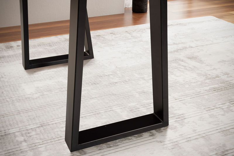 Schreibtisch Akazie Massivholz Metall 118x41x76,5cm Baumkante