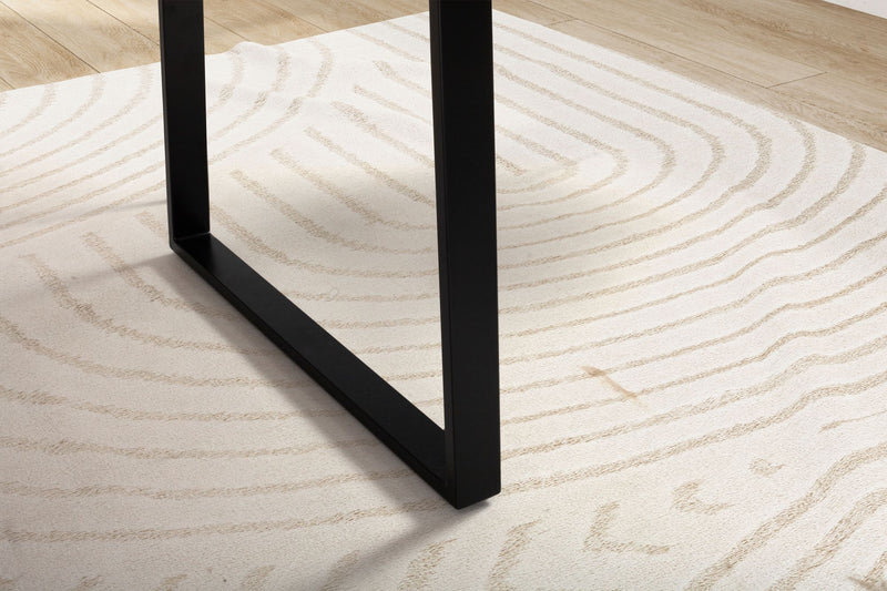Schreibtisch 160x80x76cm Akazie Massivholz Metall Baumkante Schwarz