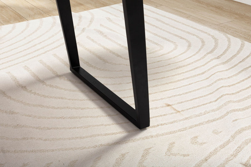 Schreibtisch 120x60x76cm Akazie Massivholz Metall Baumkante Schwarz