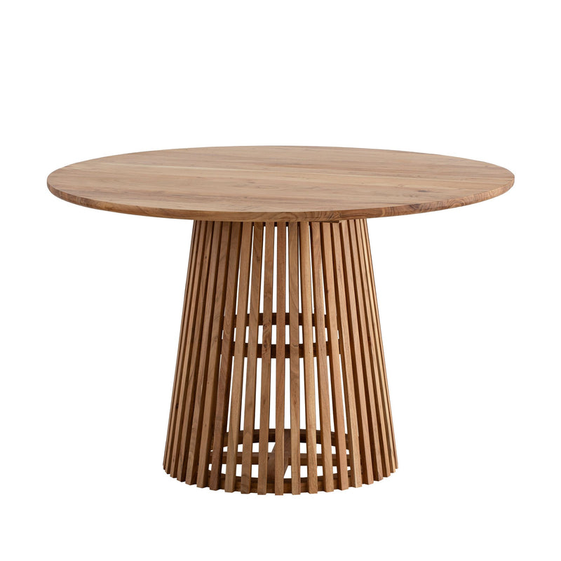 Esstisch Akazie Massivholz 120x120cm Rund Hellbraun Modern