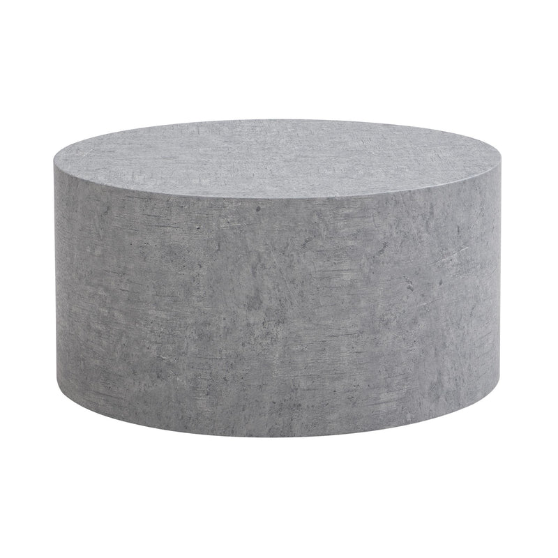 Couchtisch MONOBLOC 60x60x30cm Beton-Optik Grau Rund Modern