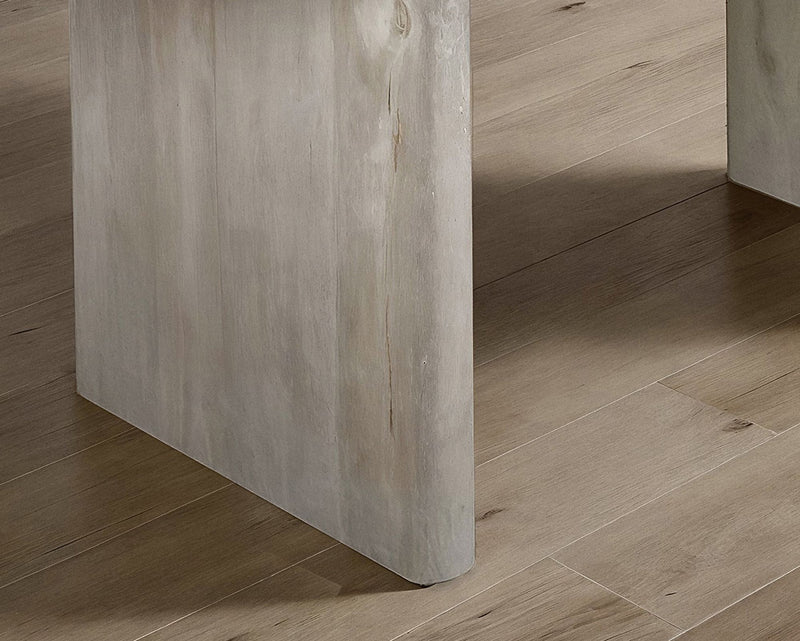 Esszimmertisch 180x90 Mango Massivholz Weiß Retro Nierenform