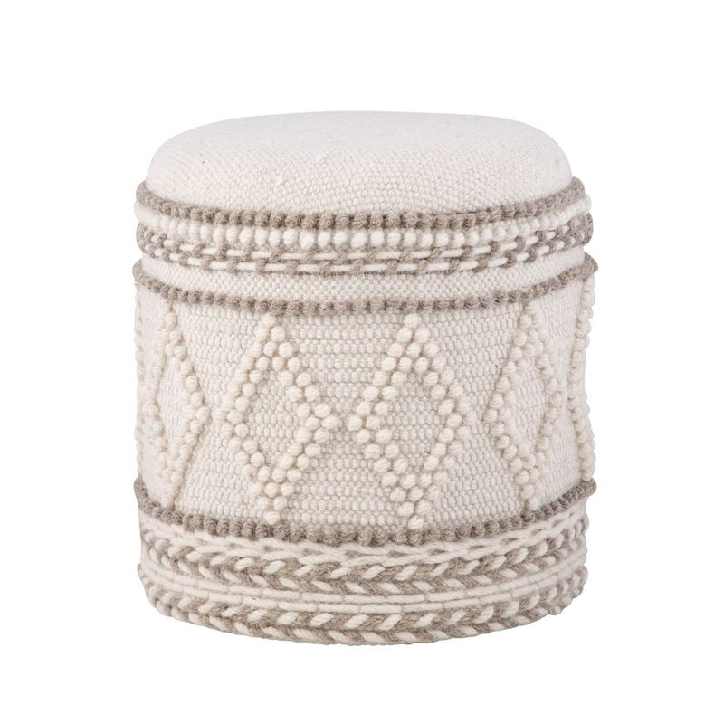 Sitzhocker mit Stauraum Ø40xH45cm Stoff Boho Design gepolstert