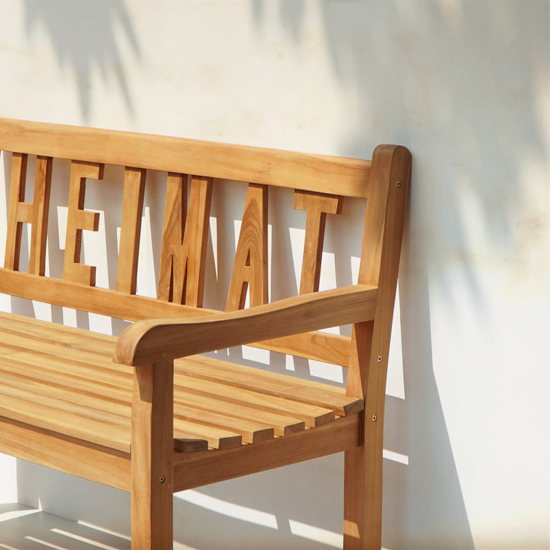 Gartenbank HEIMAT 2-Sitzer aus Teak | Wetterfest & Langlebig