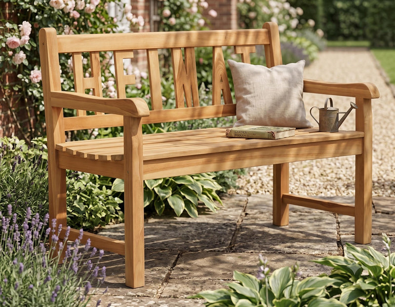 Gartenbank HEIMAT 2-Sitzer aus Teak | Wetterfest & Langlebig