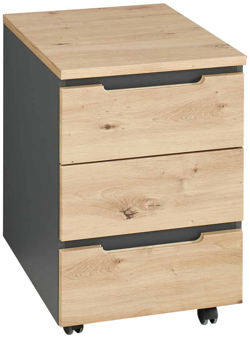 Komplettbüro MEMPHIS XI 8-teilig Front Artisan Eiche Korpus Graphit
