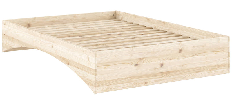 Massivholzbett ORBIT BED Raw Kiefer natur 3 Größen