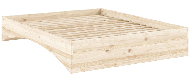 Massivholzbett ORBIT BED Raw Kiefer natur 3 Größen