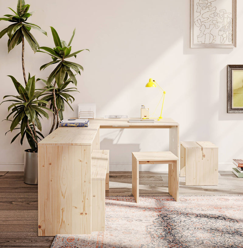 Tischgruppe JOIN-IN 4-tlg Raw Kiefer massiv Natur von Karup