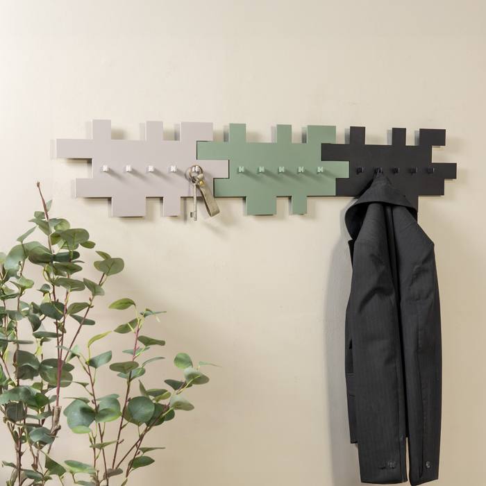 Garderobe TETROMINO Hakenleiste Stahl Skandinavisch von Spinder