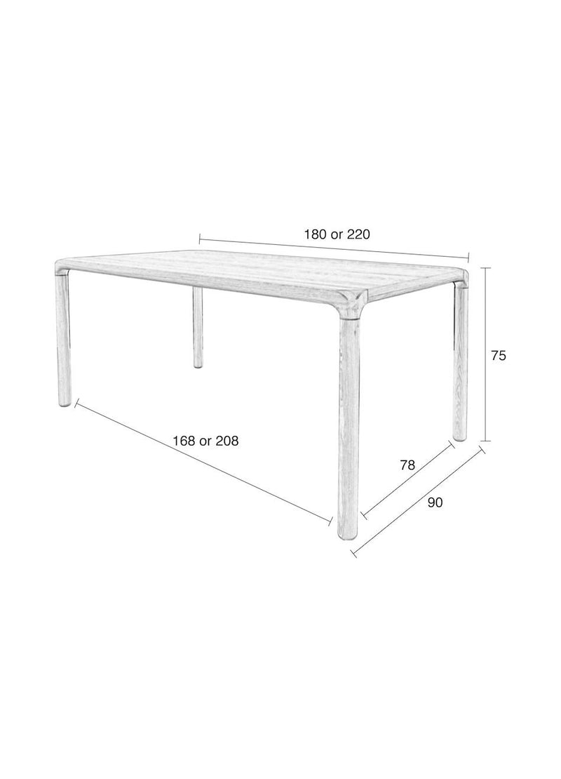 Esstisch Storm 220x90 Esche Natur – Dein Design-Statement von Zuiver