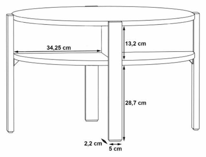 Couchtisch TOBAGO rund Ø 75 cm Sandfarben, von Forte