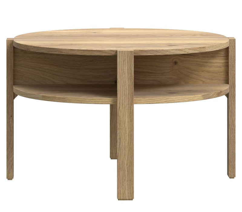 Wohnzimmertisch Couchtisch TOBAGO rund Ø 75 cm Optik Mauvella Eiche
