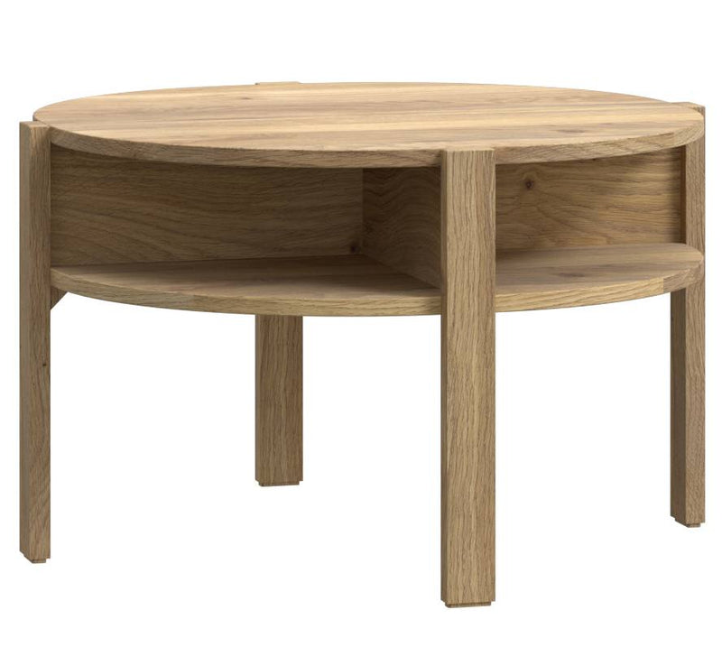 Wohnzimmertisch Couchtisch TOBAGO rund Ø 75 cm Optik Mauvella Eiche