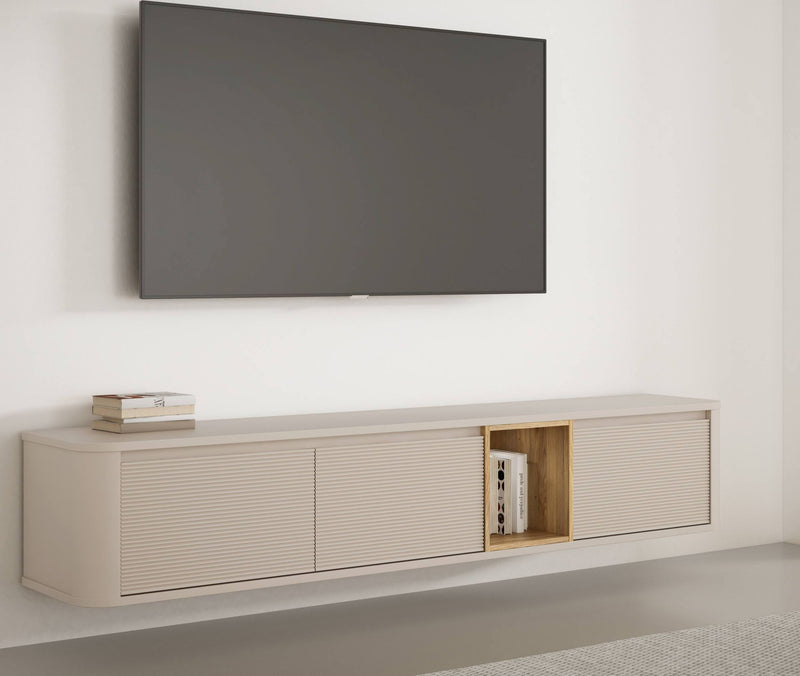TV-Board Lowboard BREATHTAKER 215 mit 3 Klappen in drei Farben, Forte