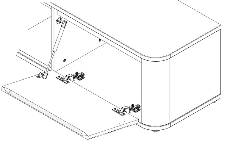 TV-Board Lowboard BREATHTAKER 215 mit 3 Klappen in drei Farben, Forte