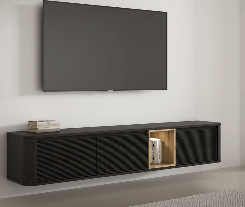 TV-Board Lowboard BREATHTAKER 215 mit 3 Klappen in drei Farben, Forte